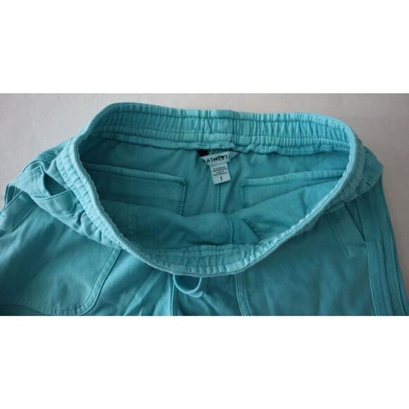 Athleta 988047-03 Women's Sz Small Turquoise Cotton Blend Farrallon Shorts - Picture 3 of 8